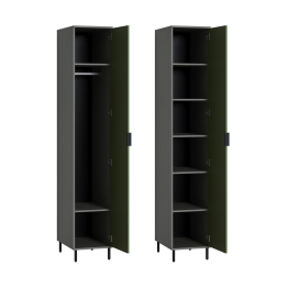 Шкаф-пенал Марвэл 16.316.01, темно-серый, дымчатый зеленый