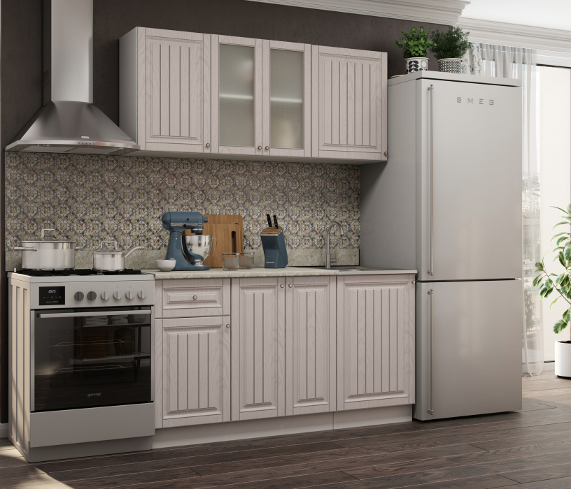 Кухонные гарнитуры, Кухня Хозяюшка 1,5 м Мускат МДФ