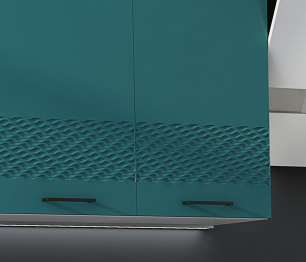 Кухня Лагуна 1,5 м К2 Морская волна/Дуб седой МДФ