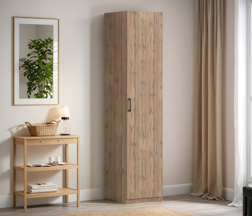 Для одежды, Шкаф однодверный Макс 500 мм, вариант №5 (ЛДСП, корпус дуб вотан)