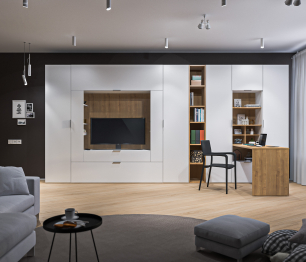 Стеллаж Мальта СБ-3259 Дуб Гамильтон