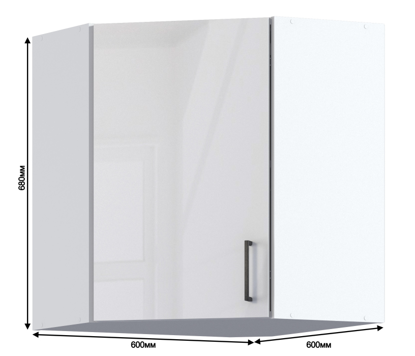 Навесные, Берн шкаф угловой 1 дв 60х68 см