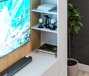 Стенка Милан СБ-3265 Серый,Дуб Гамильтон/МДФ Светло серый