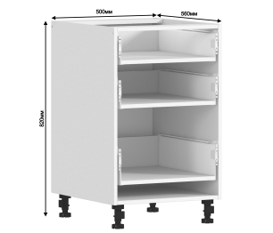 Регина корпус для стола 3 ящ 50х82 см