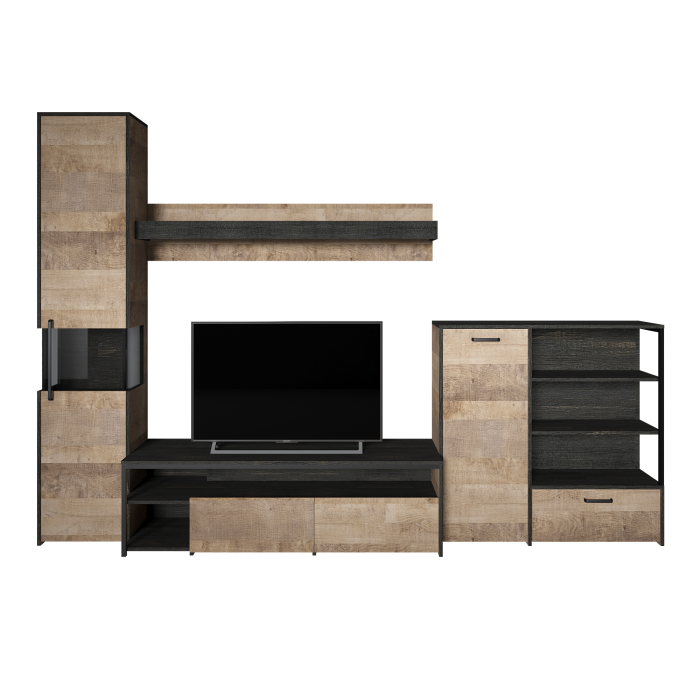 Шкафы распашные, Шкаф-пенал с витриной Трувор 13.205