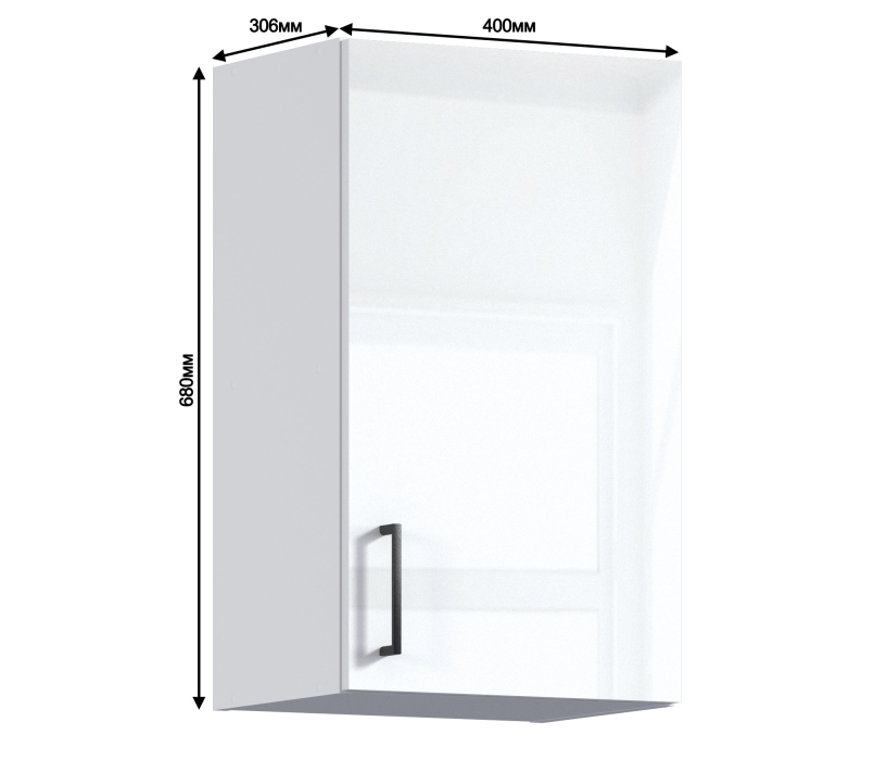 Навесные, Берн шкаф 1 дв 40х68 см