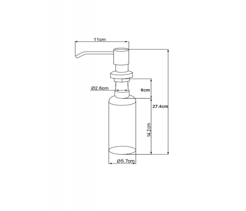 Аксессуары для кухни, Дозатор хромированный OL-401 D