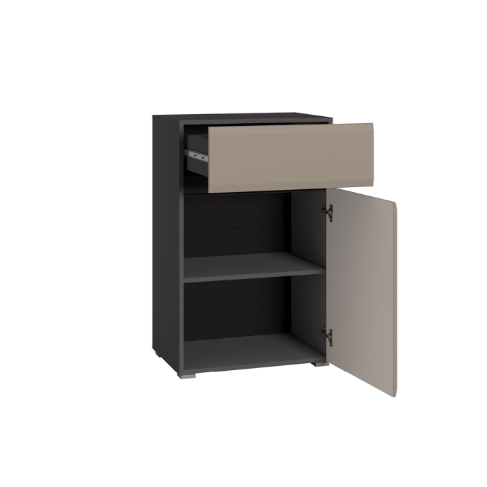 Тумбы, Комод Сидней 16.231.02, антрацит, веллюто капучино