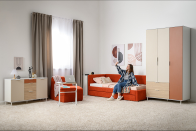 Кровать одинарная Марвэл, терра