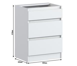 Леон стол 3 ящ 60х82 см