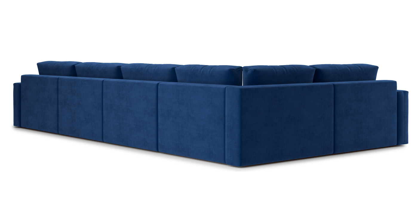 Диваны угловые в гостиную, Диван П-образный Кастел