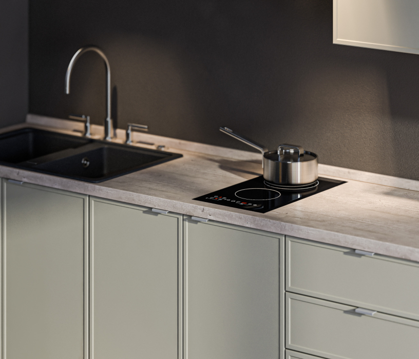 Кухонные гарнитуры, Кухонный гарнитур Регина Квадро Песочный / Латте 2,8 м