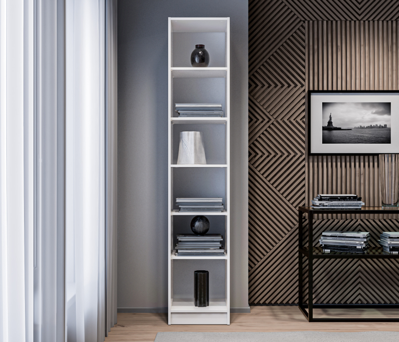 Стеллажи, Стеллаж Твин СБ-3372 Белый