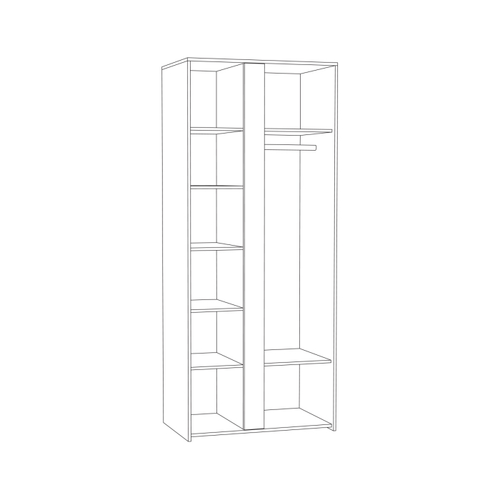 Для одежды, Шкаф Трувор с зеркалом 13.204.01