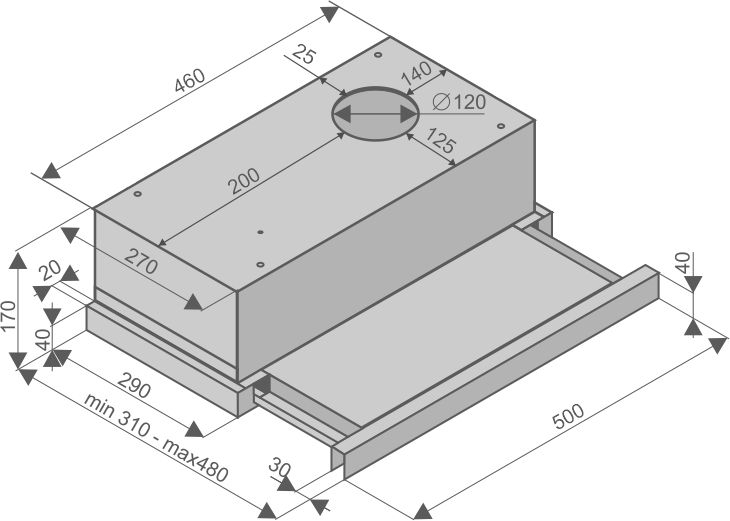 Вытяжки, Кухонная вытяжка Helena White 60