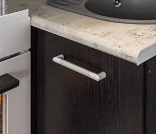 Кухонный гарнитур Виктория угловой Венге/Дуб Светлый,Венге/Базальт R5