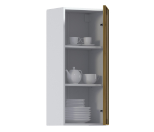 Навесной шкаф Регина РП-140 (Белый/Витрина Золото)