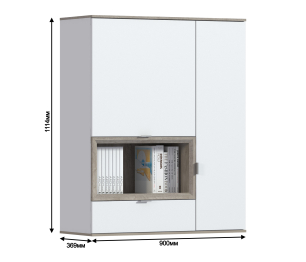 Комод NAGOS СБ-3033 Белый Бриллиант,Дуб Риббек/Белый Бриллиант