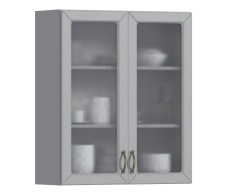 Сити, Сити шкаф навесной со стеклом 2 дв 80х92 см