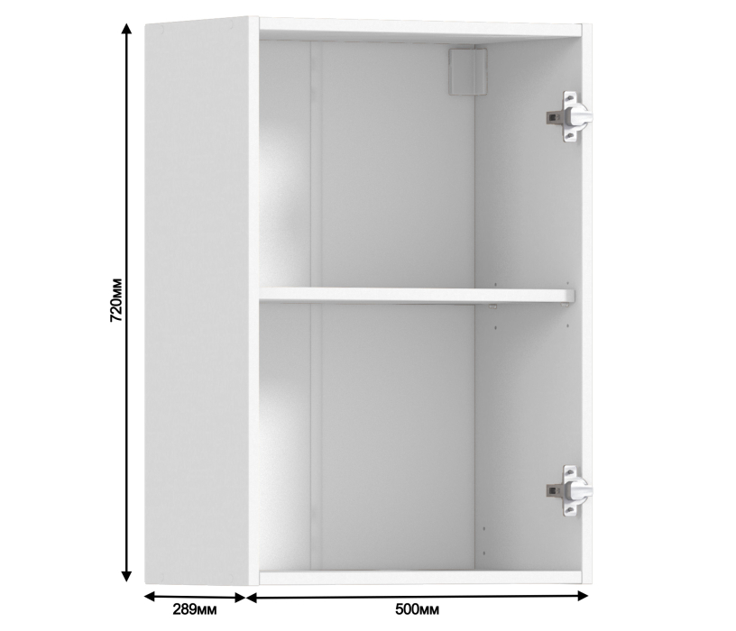 Корпус, Регина корпус для шкафа навесного 1 дв 50х72 см