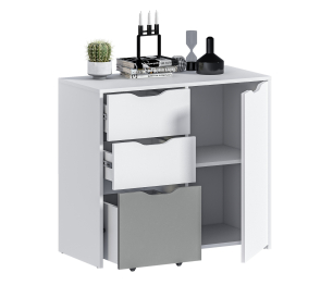 Комод Mika / Мика СБ-3282 Белый/Белый,Серый