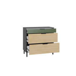 Комод Марвэл 16.234.03, темно-серый, плэйн, дымчатый зеленый