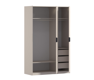 Шкаф трехдверный Макс 1500 мм, вариант №4 (ЛДСП/МДФ)