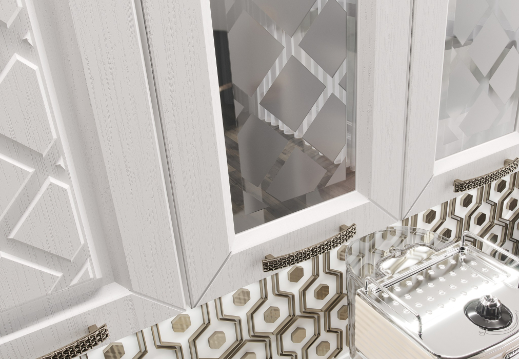 Кухонные гарнитуры, Кухня Агава 1,6 м Акация Белая/Мята МДФ