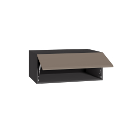 Шкаф антресольный Сидней 16.314.01, антрацит, веллюто капучино