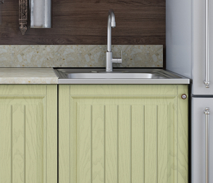 Кухня Хозяюшка 1,5 м Фисташка МДФ