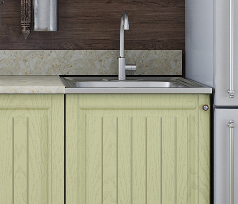 Кухонные гарнитуры, Кухня Хозяюшка 1,5 м Фисташка МДФ