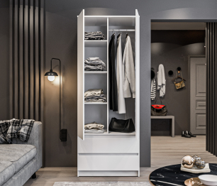 Шкаф 2 дверный с ящиками Леон СБ-3362