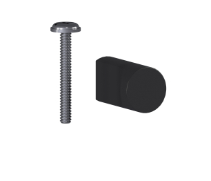 Ручка-кнопка FB 071.000 Черный матовый Винт М4*20-1 шт. ПЗСУ Валмакс