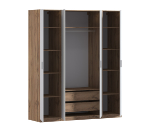 Шкаф четырехдверный Макс 2000 мм, вариант №1 (ЛДСП, корпус дуб вотан)