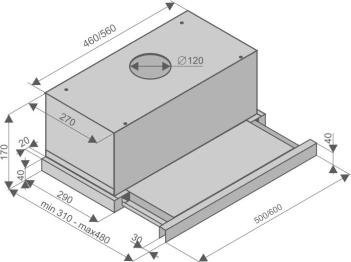 Кухонная вытяжка Helena II White 50