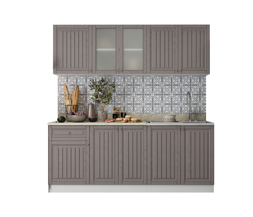 Кухонные гарнитуры, Кухня Хозяюшка 2,0 м Трюфель МДФ