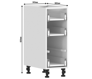 Квадро стол 3 ящ 50х82 см