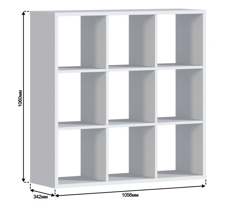Стеллажи, Стеллаж Кито СБ-3243 Белый