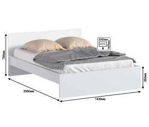 Леон/Бруклин СБ-3368 Кровать с матрасом Тропикана-Боннет плюс 1400*2000