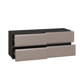 Тумба под ТВ Сидней 13.63, антрацит, веллюто капучино