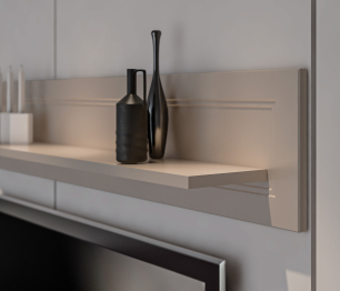 Полка Ассоль СБ-3431 Кашемир серый,МДФ Кашемир