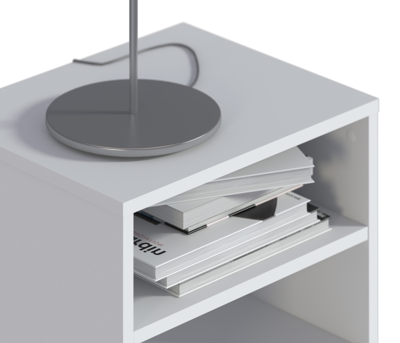 Прикроватные тумбы, Тумба прикроватная Кито СБ-2607/1 белый