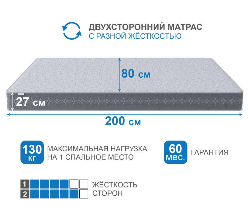 800 x 2000, Матрас Сити-Генуя 800х2000