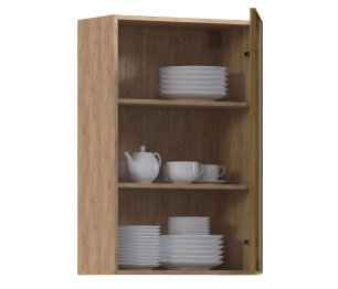 Навесной шкаф Регина РП-160 (Дуб Вотан/Витрина Золото)