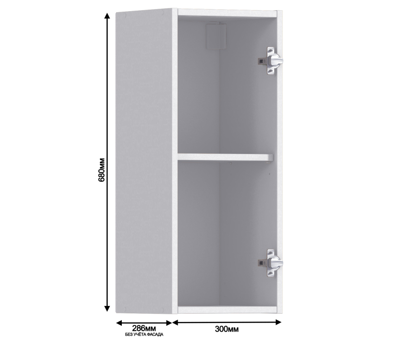 Навесные, Шкаф 30 см навесной с фасадом Бруклин