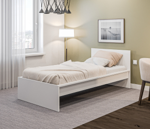 Леон/Бруклин СБ-3366 Кровать с матрасом Сити - Бормио 900*2000