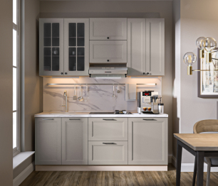 Кухонный гарнитур Регина Белый/МДФ MODERN Кашемир 2 м