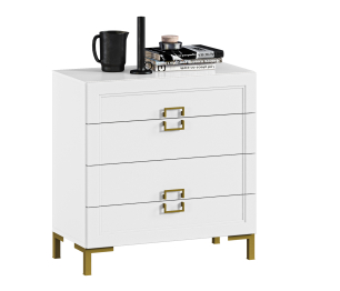 Комод Ассоль СБ-3434 Белый/МДФ Белый