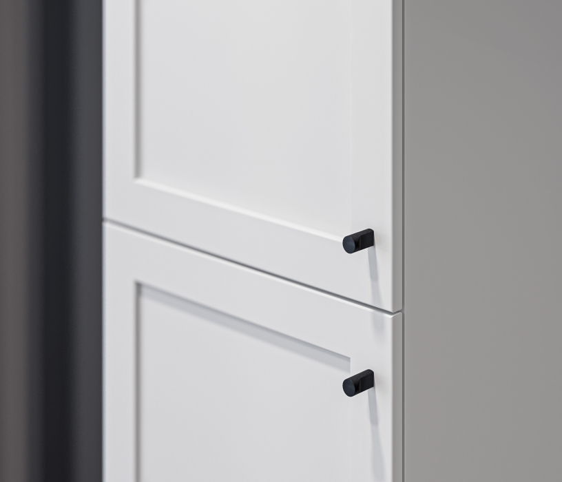 Шкафы пеналы, Пенал Твин СБ-3372 Белый с глухим фасадом