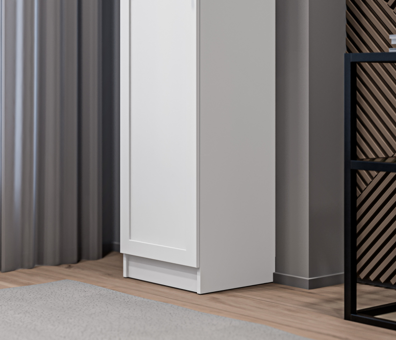 Шкафы пеналы, Пенал Твин СБ-3372 Белый со стеклом